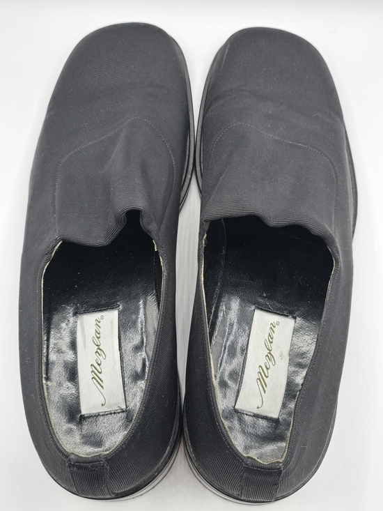 Mezlan Valparaiso Black Ribbed Fabric Formal Slip-On Loafers Size 11